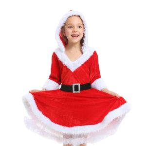 コスプレクリスマスコスチューム女性デザイナーコスプレコスチューム服大人の子供の親子の女の子cosレッドサンタッフォードレス