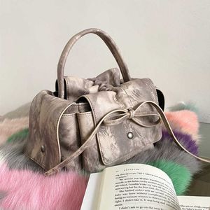 Mała design jesień/zima sieć czerwony styl zużyty złom z sznurka torebka pojedyncze ramię Crossbody Bag 231015