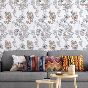 Wallpapers Black White Elegant Floral Peel And Stick Wallpaper Self-Adhesive Prepasted Mural Wall Furniture Decor