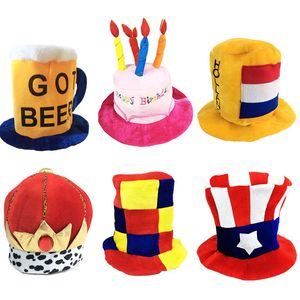 Chapéus de festa Halloween cosplay chapéu de palhaço crianças adulto fã de futebol cerveja carnaval aniversário país bandeira chapéu de natal 231023