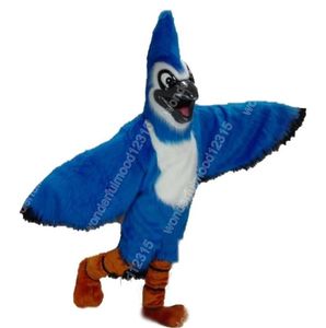 2024 Yeni Sevimli Mavi Jay Maskot Kostümleri Karnaval Kostüm Tema Fantezi Elbise Açık Reklam Kıyafet Takım