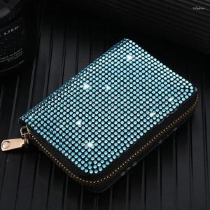 Wallets Women Card Storage Bag Stylish Coin Purse Rhinestone Small Wallet For Zipper Change Holder 2024