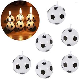 Party Decoration 6pcs/set Soccer Ball Football Candles Kids Birthday Cake Decorations Theme Toy Gift Supplies