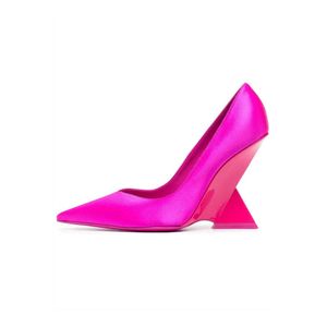 Summer New High-heeled Thick With Patent Leather Shallow Mouth Pointed Head Fashion Sexy Ladies Big Size Shoes 1023236
