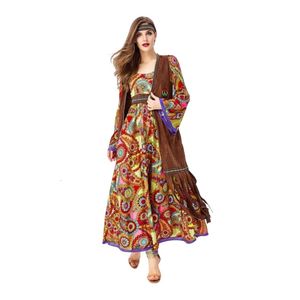 Kostium na Halloween Kobiety projektantki Cosplay Cosplay w latach 70. kostiumy Hippie Disco Hippie Costume Costume Role Costume Prymitywna Bogini Plemienna