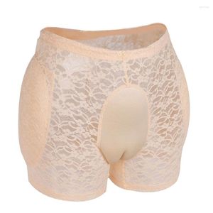 Underpants Homens Lace Sissy Boxers Escondendo Calcinhas Gaff Shaping Briefs Hip Lift Underwear Crossdresser Transgênero Lingerie Sólida Tronco Erótico