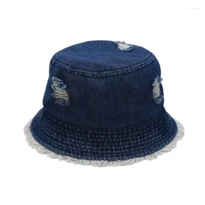 Berets 2023 Cotton Solid Color Bucket Hat Fisherman Hats Outdoor Travel Sun Cap For Men And Women 49