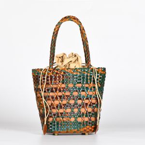 New hand-woven hollowed-out basket in summer online celebrity personality tide bag leather