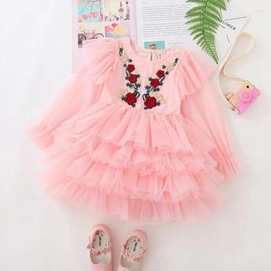 Girl Dresses Fashion Girls Designed Dress Tutu Party Fluffy Kids for Spring Children Clothing Elegant Vestidos 2-8ys