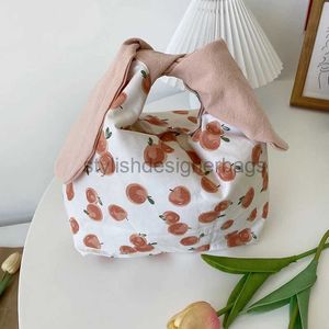 Totes Lunch Bag Women's Rabbit Ear Bow and Bag Cute Office Staff Convenient Lunch Box Handbag Food Bagstylishdesignerbags