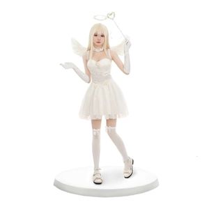 Halloween Costume Women Designer Cosplay Costume Halloween Carnival Performance Costume White Angel Winged Dance Stage Role Playing White Mesh Skirt