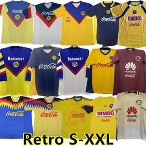 1988 89 Club America Retro Soccer Jerseys 2000 01 04 05 06 Liga MX 13 16 17 Fotbollströjor 1993 94 95 98 99 S.Cabanas Zamorano Brandao Chucho Men uniforms