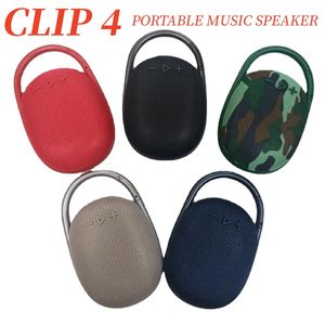Clip 4 Mini Wireless Bluetooth Speaker Mini Music Box di quarta generazione Bluetooth Sports Hook Cant'anni Conveniente per piccoli altoparlanti a doppio altoparlante sportivo