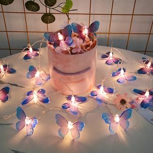 Outros suprimentos de festa de evento 1.5m 10 LED borboleta luzes string bateria ao ar livre fada noite lâmpada sala guirlanda cortina gitls brithday decoração de casamento 231023