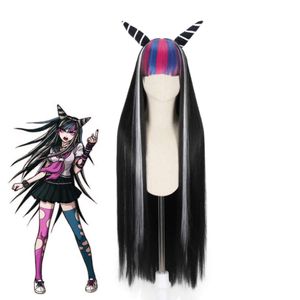 Аниме Danganronpa Mioda Ibuki 100 см длинные волосы парик Dangan Ronpa Косплей Костюм