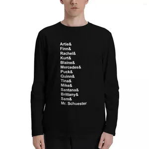 Men's Polos GLEE Long Sleeve T-Shirts Cute Tops T Shirt Man Customized Shirts Men Clothings