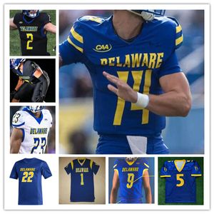 NCAA College Delaware Blue Hens Футбольная майка Райан О'Коннор Маркус Ярнс Кайрон Камби Журдан Таунсенд Чендлер Харвин Брэйден Броуз Джексон Тейлор Джек Холл 4XL