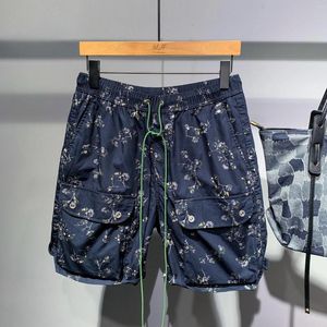 Herren-Shorts, modisch, personalisierbar, bedruckt, Sommer, mehrere Taschen, schnell trocknend, dünn, lässig, High Street, Fünf-Punkte-Hose, männliche Kleidung