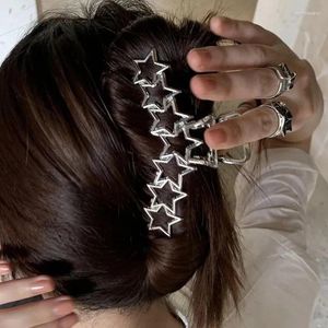 Клипсы для волос Harajuku Hollow Star Pentagram Love Heart Cool Sweet Tharm Clip для женщин эстетические аксессуары