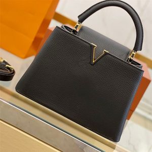 Modedesigner väska capucines bb handväska kvinnor hög kvalitet axelväska taurillon medelstora dame väska plånbok crossbody läder purser lady tygväskor