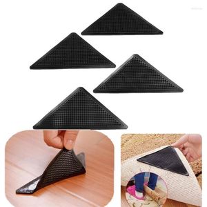 Carpets Rug Carpet Grippers Triangle Rubber Mat Sticker Reusable Non Slip Silicone Washable Grips Home Bath Room Corners Pads