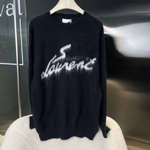 Knitwear hoodie kvinnor mohair tröja helgen designer tröja rund hals tröja kvinnans tröja skjorta överdimensionerad kappa