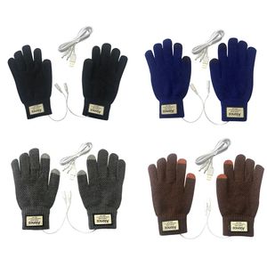 Sports Gloves USB heating gloves constant temperature heating knitted all finger gloves winter heating all finger gloves 231023