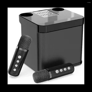 Microphones Family KTV Audio Set Dual Wireless Microphone Integrated Machine Outdoor Portable Karaoke Bluetooth Speaker Box