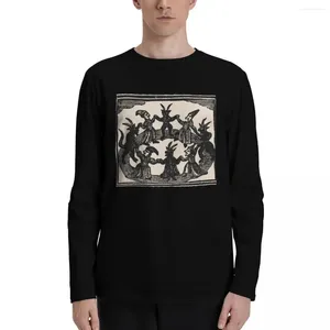 Men's Polos Witches Circle Dance Long Sleeve T-Shirts Tops Heavyweight T Shirts Blank Mens Graphic Pack