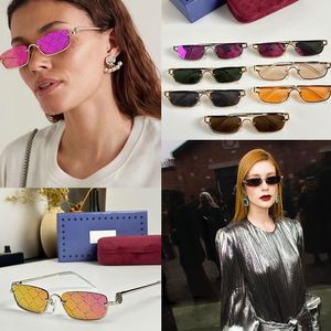 Sunglasses Designer Womens UV400 Protection Luxury Half Frame Brand Sunglasses Box Retro Womens and Mens Sunglasses with Box GG1278S