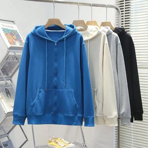 Kvinnors hoodies överdimensionerade harajuku streetwear kvinnor 2023 fall huven långärmad zip upp tröja casual plus size pocket jacka kläder