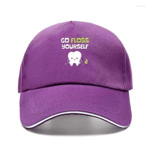 Bollmössor Go Floss Yourself Baseball Cap Dentisbill Hat Dentist Gift Dental Hygienist Trendy Justerbar