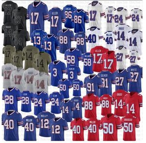 17 Josh Allen 0 Keon Coleman Jersey de futebol 86 Dalton Kincaid von Miller Dawson Knox Matt Milano Micah Hyde Damar Hamlin Gabriel Gabe Davis