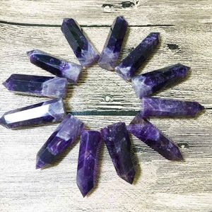 Pendant Necklaces East China Sea Natural Purple Crystal Single Pointed Column Dream Amethyst Mineral Specimen Office Ornament Origin Dhb05