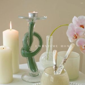 Mum tutucular açık parti sahibi benzersiz tealight dekor masa doğum günü cam kristal nordic kilise bahçe velas mumlar