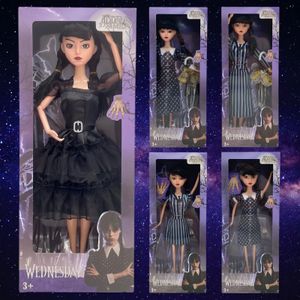 Dolls Wednesday Anime Figure Addams Family Addams Action Figurine Model Dolls Pvc Decor Derss Up Toys Collection Children Birthday Gif 231023