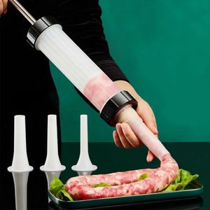 Köttfjäfäverktyg manuell korvfyllningsmaskinstoppare fyllmedel salami gör hemlagade kök leveranser 231023