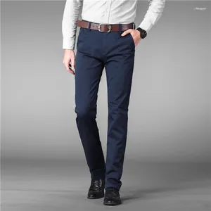 Herrbyxor Men 2023 Luxury Straight Business Casual Men High Quality Designer Spring Autumn Elegant Man Leisure Long Formal