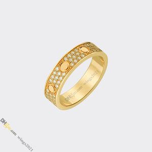 Designer Ring Jewelry Designer for Women Diamond-Pave Love Ring Titanium Steel Rings Gold-Plated Never Fading Non-Allergic,Gold Ring; Store/21417581