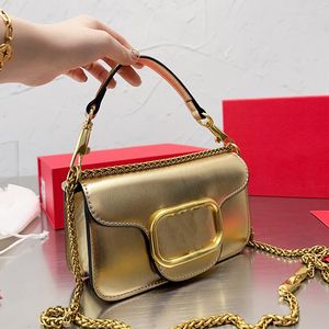 Designer Fashion Luxury Women's Cross Body Shoulder Påsar Utsökta kedja Temperament Högkvalitativ äkta läderkvinnor Handväskor