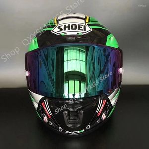 Motorcycle Helmets Full Face Helmet X-Spirit III ZX-10RR SHOEI X14 Green Solid X-14 Sports Bike Racing X-Fourteen