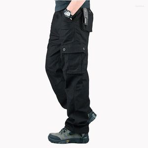 Men's Pants Men's Spring Casual Cotton Cargo Men Streetwear Overalls Multi Pocket Outdoor Workwear Long Trousers Male Loose Straight