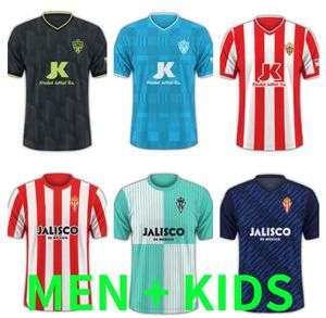 23/24 Sporting de Gijon Soccer Jersey 2023 2024 Home UD Almeria SADIQ DYEGO SOUSA AKIEME JUAN VILLAR Football Shirts RIVERA P.GARCIA KRAVETS J.BERROCAL men kids kit set