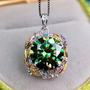 Girocolli prepotente verde Moissan ciondolo con diamanti collana colorata 5 accessori di gioielli intarsiati 231021