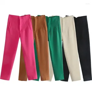 Pantaloni da donna Matita da donna 34 colori a vita alta per bianco nero Streetwear pantaloni da donna estate abbigliamento da ufficio Cargo