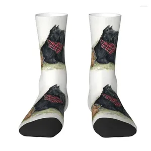 Herrensocken Scottish Terrier Männer Frauen Crew Unisex Mode 3D-Druck Schmetterling Scottie Hundekleid