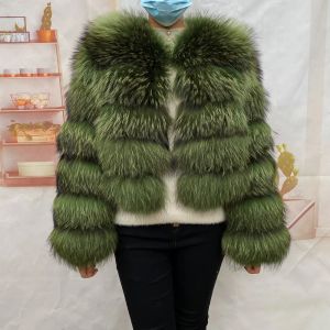 2022 пальто из натурального меха енота, 100% натуральный мех енота, женская куртка с мехом высокого качества, роскошные женские меховые пальто