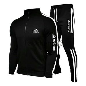 Erkeklerin Trailtits Yeni Erkek Terzçiler 2023 Erkekler Sweatshirt+Sweatpants Sweatshirt Setleri Stand Standı Stand Yakası Spor Takım Jogging Fitness Erkek Giyim J231023