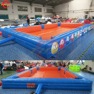 Outdoor Activities Free Shipping Inflatable Pool Table Soccer Football Snooker Field Inflatable Human Billiards Sport Game for Sale