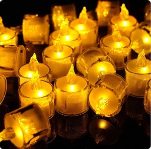 Kerzen Flammenlose LED-Licht-Kerze, Kristall, transparente Schale, elektronische Nachtlampe, Dating, Party, Urlaub, Heimdekoration 231023